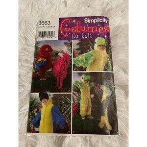 Simplicity Costumes Kids 3663 Bird Parrot Toucan Jumpsuit Sewing Pattern